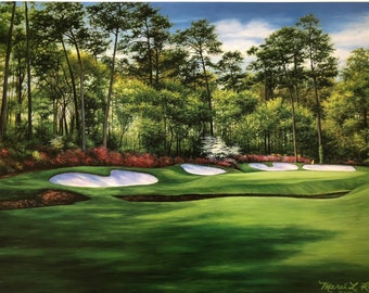 Amen Corner Augusta National Golf Art Print, Masters #13, Golf Decor