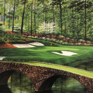 Augusta National, Masters Golf Course Artwork, Golden Bell, Amen Corner, Father&#39;s Day-Dad gifts, Giclee fine art prints-paper, canvas, metal