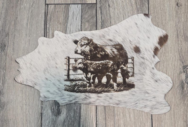 Engraved Rugs Engraved Cowhide Rug - Custom Decor, Personalized Gift - Etsy