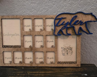 Personalized school Year Picture Frame. Kindergarten to graduation