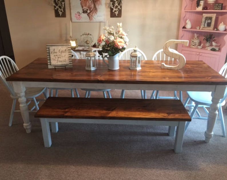 Dining Table With 2 Benches