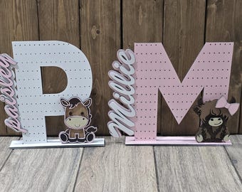 Custom Initial Earring Holder, Personalized Jewelry Display