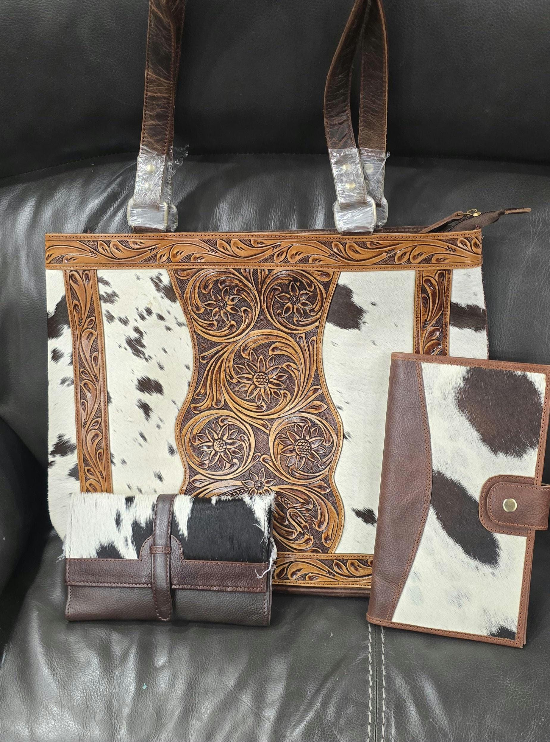 Gorgeous Authentic Cowhide and Leather Shoulder Bag Hand Bag Tote bag