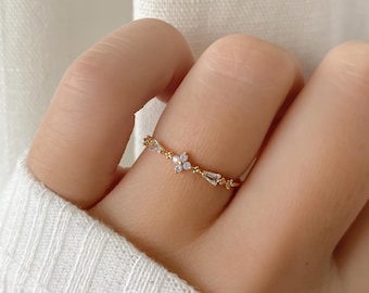 Buttercup Blossom Ring •  Flower Friendship Ring • Trendy Layering Ring • Gift for Her • Dainty Ring • Rings Sold Individually