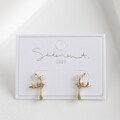Fairy Butterfly Earrings, Leaf Branch with Butterfly Earring, Fairy Green Crystal Earrings, Cute Earrings, Leaf Earrings, Floral Earrings