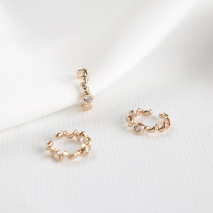 Stevi Cuff Earring, Sold Individually, Twisted Crystal Cuff Earrings, Earring Cuff, Dainty Feminine, Fashion Jewelry