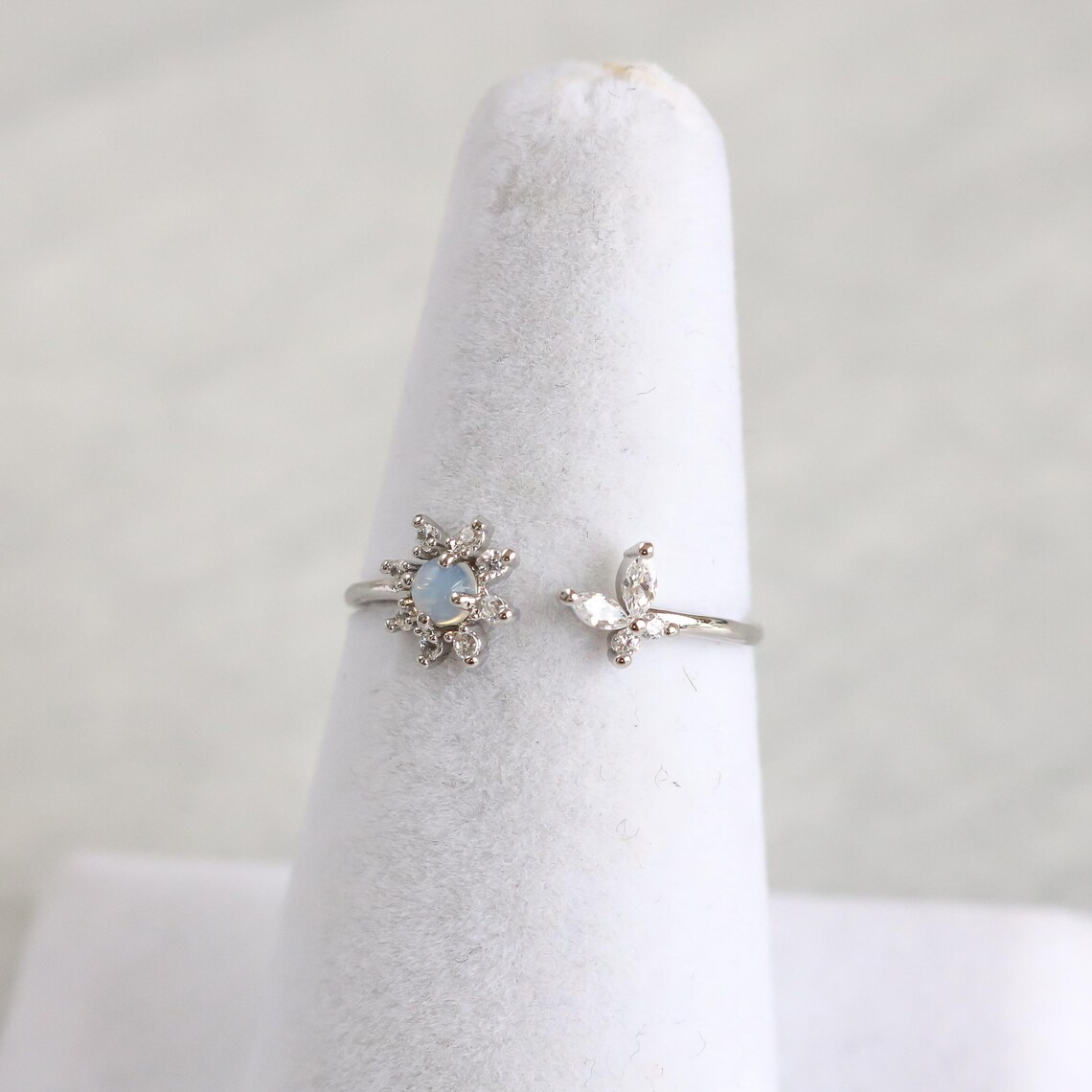 nala ring leaf ring pretty marquise stones free size ring etsy