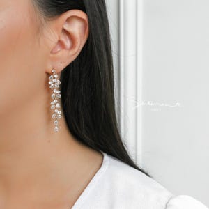 Ravella Crystal Drop Earrings, Luxury Bridal Earrings, Long Sparkle Earrings, Wedding Earrings, Crystal Earrings, Bridal Earrings, For Bride