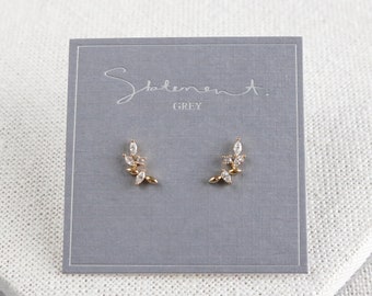 Birch Earrings, Leaflet, Foliage Earring, Leaves Earrings, Marquise Cut Earrings, Dainty Earrings, Pretty Earring, Dainty