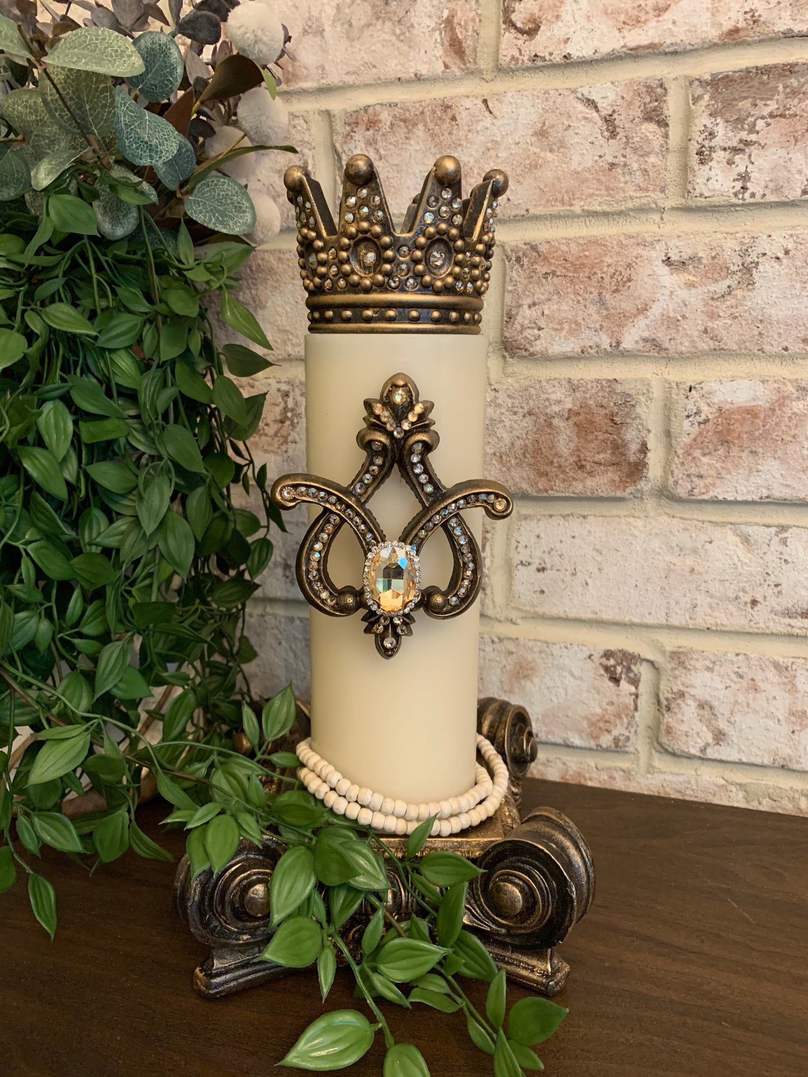 Votive Crown Candle Holder Crown Candle Topper Etsy