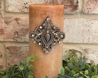 Set of 2 Baroque Candle Pins