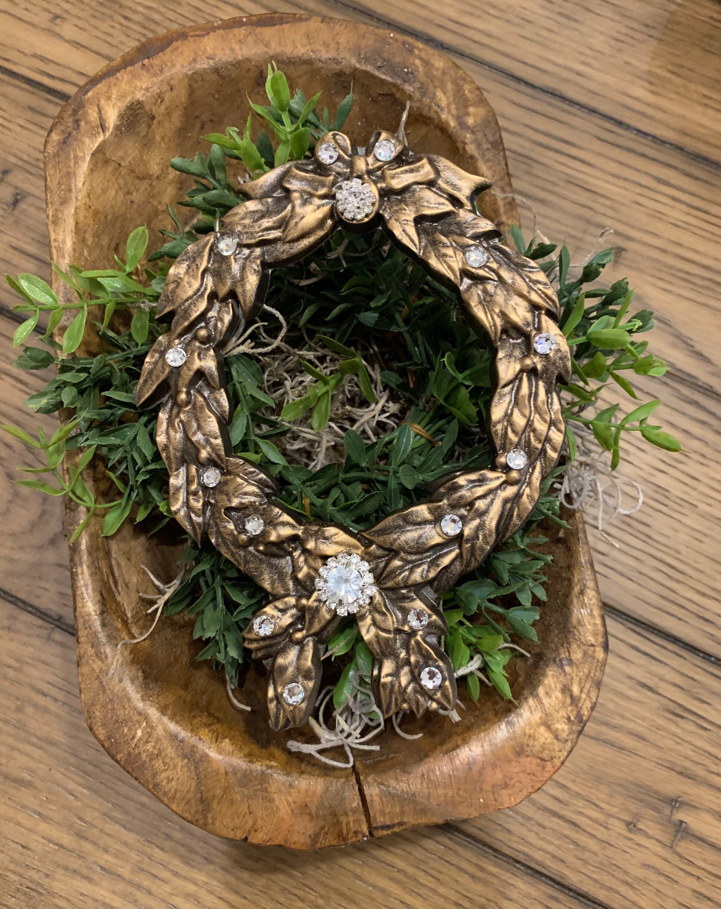 Candle Pin with Jeweled Accents Laurel Wreath Candle Pins Etsy