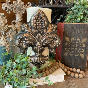 Large Candle Pin  Ornate Candle Accents  Candle Jewelry  Fleur De Lis Candle Pin  Candle Wrap