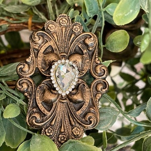 Ornate Scroll Medallion Candle Pin  Flourish Candle Pins  Candle Accents  Candle Jewelry  Medallion  Candle Pin