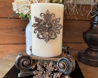 Set of 2 Fleur De Lis Candle Pins