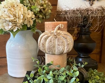 Pumpkin Candle Pin Harvest Fall