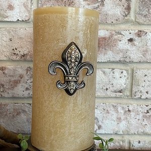 Fleur De Lis Candle Pin  Candle Pins  Candle Accents  Candle Jewelry  Medallion  Candle Pin