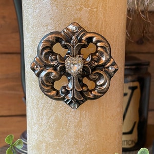 Cross Medallion Candle Pin
