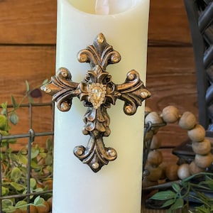 Cross Candle Pin with Jeweled Accent  Cross  Candle Pins