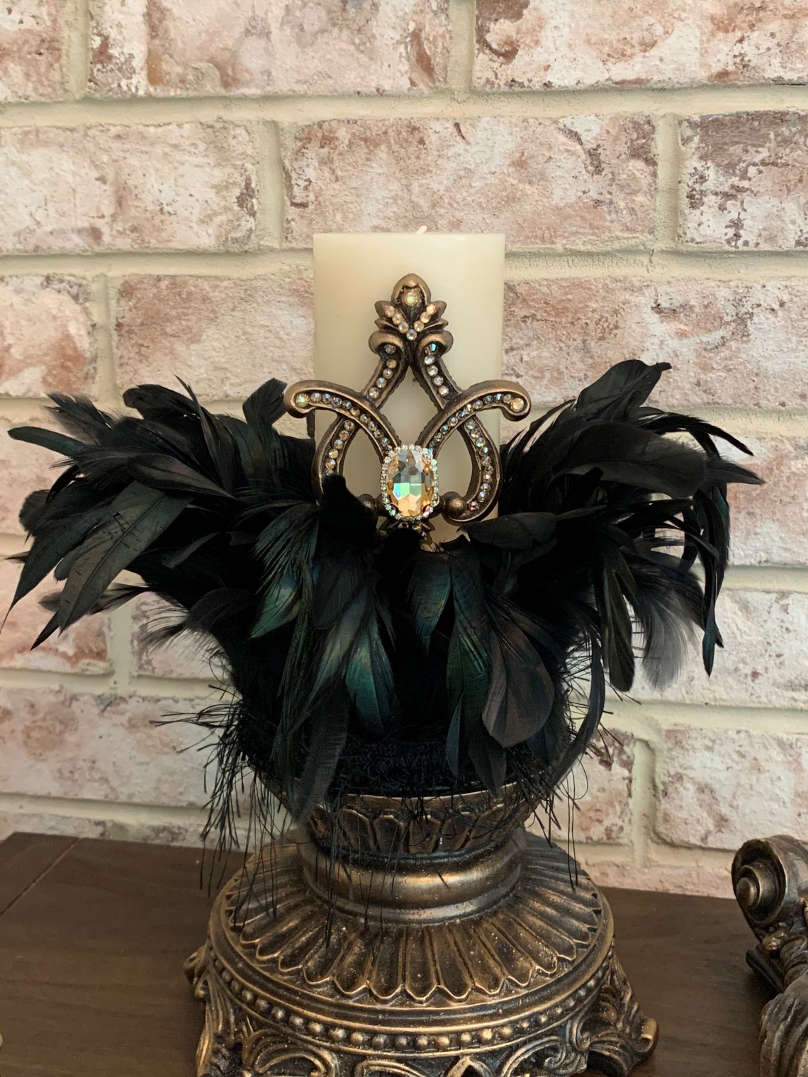 Feather Candle Ring Candle Holder Etsy