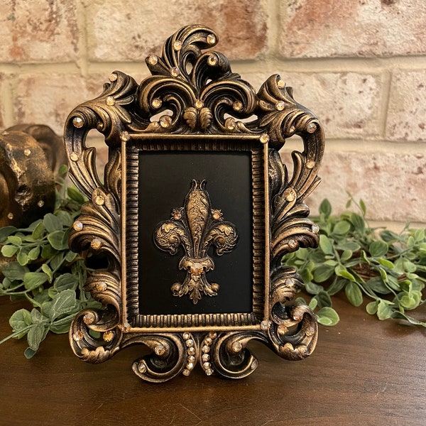 Embellished Fleur De Lis Frame