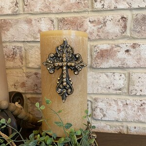 Ornate Cross Candle Pin