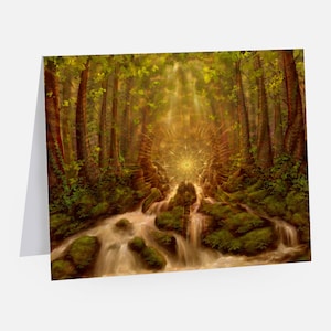Göttliche Begegnung - Notizkarte - Visionäre Kunst, Naturkunst