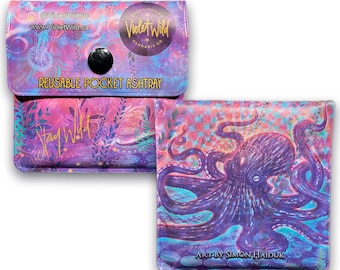 Pocket Ashtray - Octopus Art by Simon Haiduk