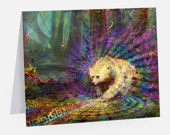 Spirit Bear - Note Card - Visionary Art, Nature Art