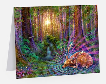 Sweet Dream - Note Card - Visionary Art, Nature Art