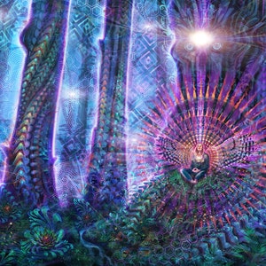 Tasha Treeheart - Art Prints - Psychedelic Forest Meditation