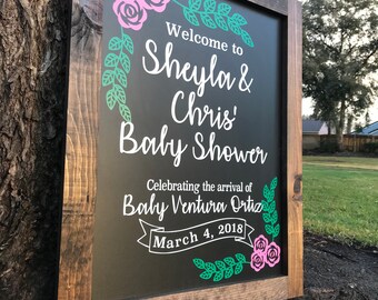 Baby Shower Chalkboard Sign Etsy