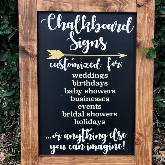 Custom Chalkboard Signs Chalkboard Sign Wedding Chalkboard Etsy