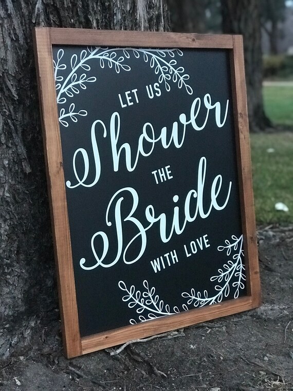 Bridal Shower Chalkboard Shower The Bride Custom Etsy