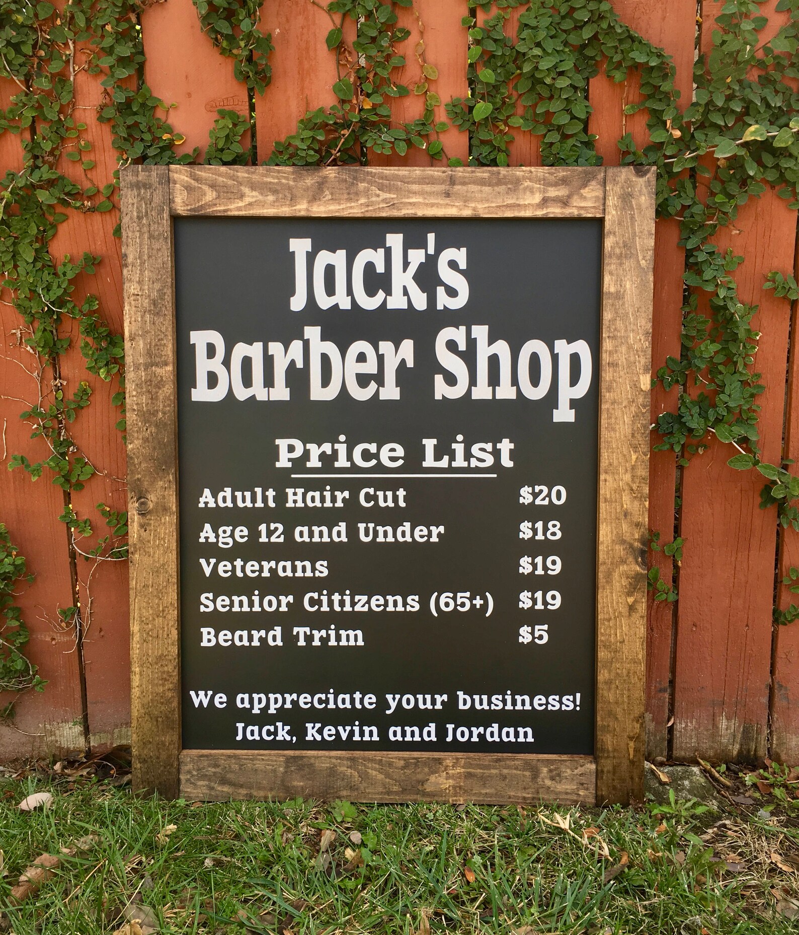 Price Board for Business Small Business Prices Custom Etsy