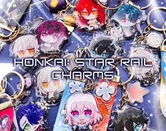 HONKAI: STAR RAIL 2" glitter acrylic lanyard charms