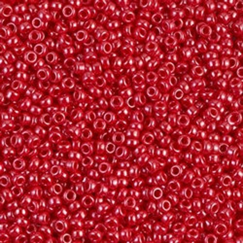 Opaque Red Luster 11-426 Miyuki Seed Beads Size 110 Japanese Round Jewelry Making Craft Supply Sundance Boho Style Spacer Bead Weaving