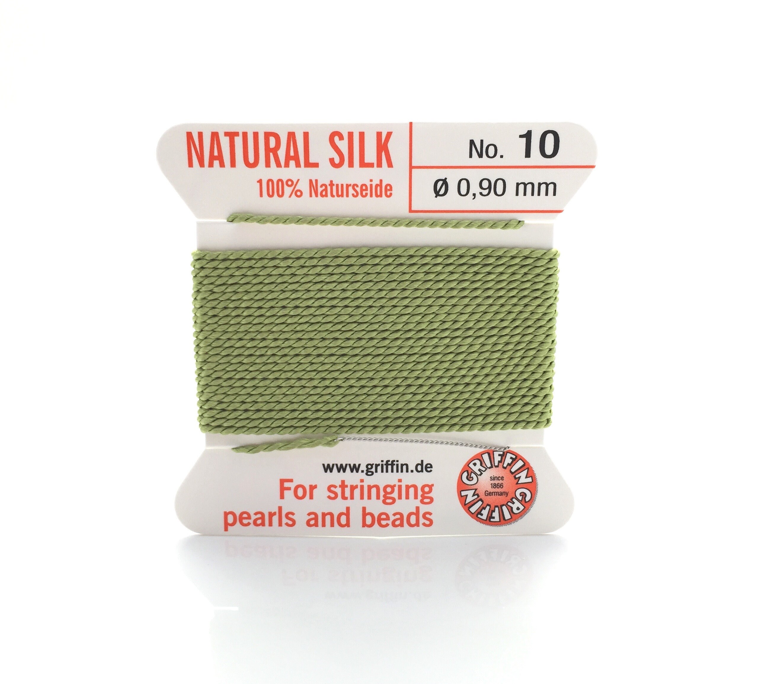 Griffin Size 4 Natural Silk White Bead Thread Cord for Stringing Pearl /& Beads