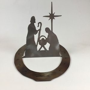 Vintage Christmas, Vintage Nativity, 7&quot;, Metal , Nativity Scene, Nativity, Christmas Nativity, Christmas, Holy Family, Religious Gift