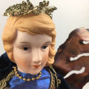 Vintage Christmas, Vintage Angel, Angel, 14&quot;, Blue, Tree Topper, Christmas Angel, Christmas Tree, Christmas, Christmas Tree Decor