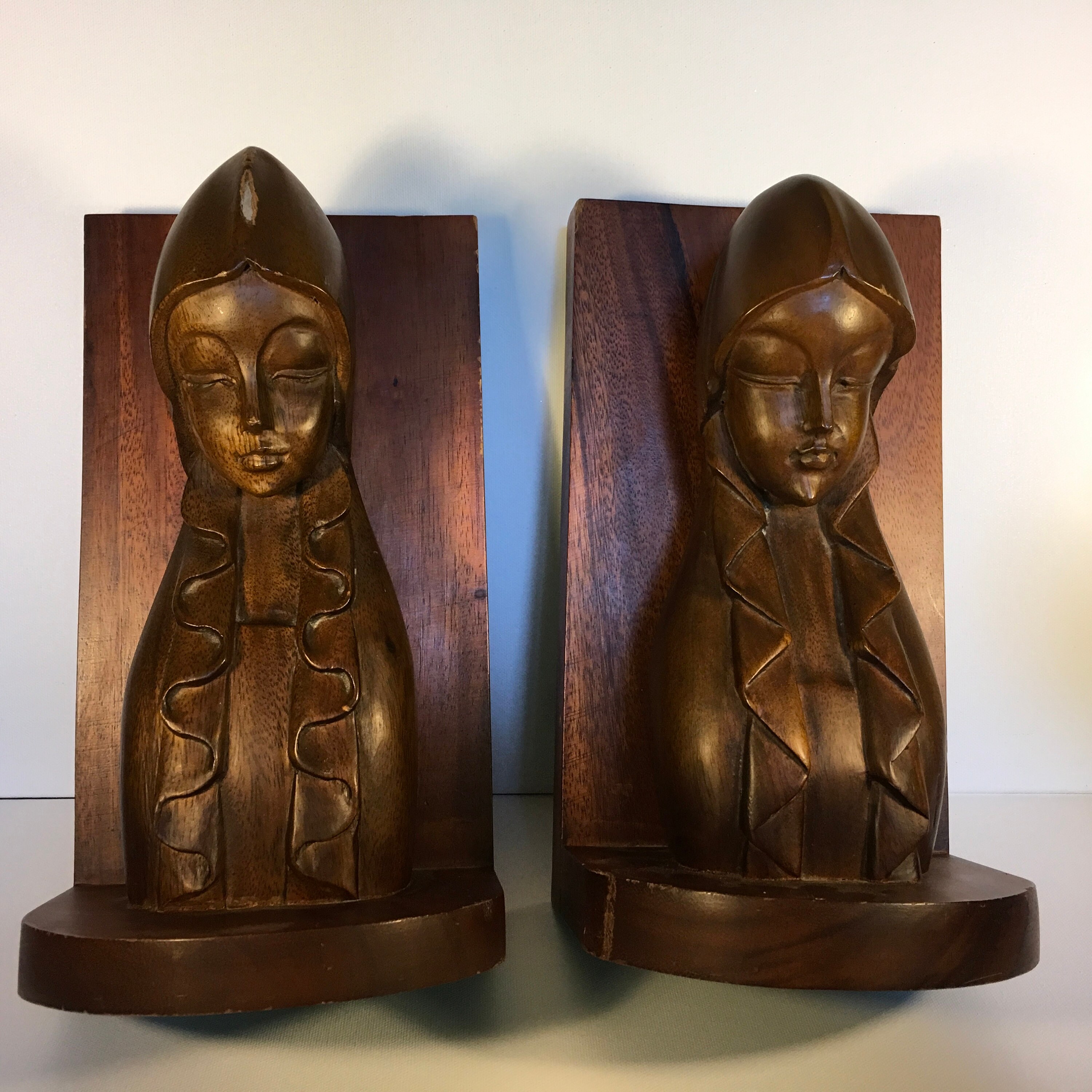 Bookends 1940s Vintage Female Bookends 11 Vintage Etsy