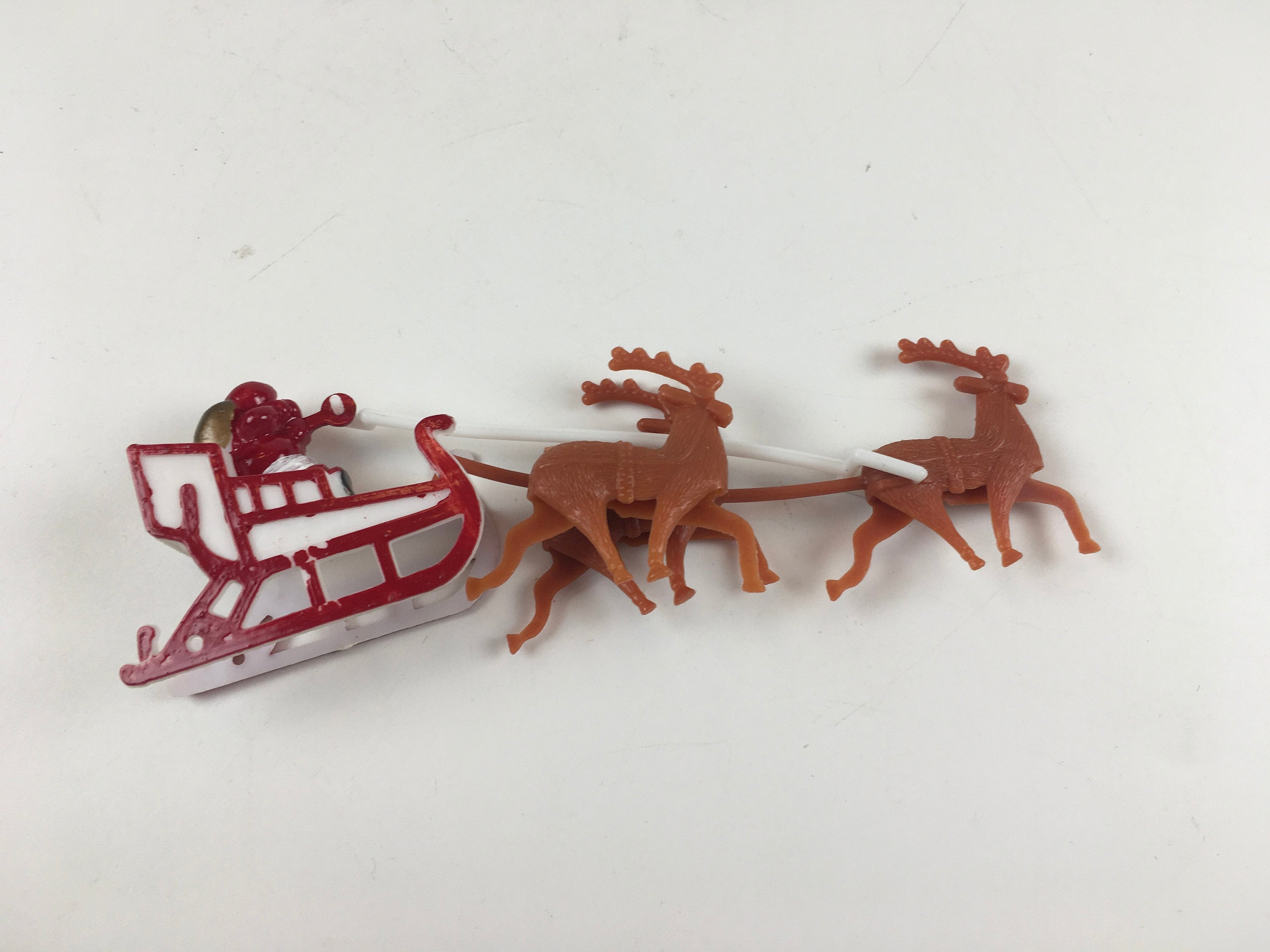 Vintage Christmas, Mini Santa, Japan, Sled, Santa Claus