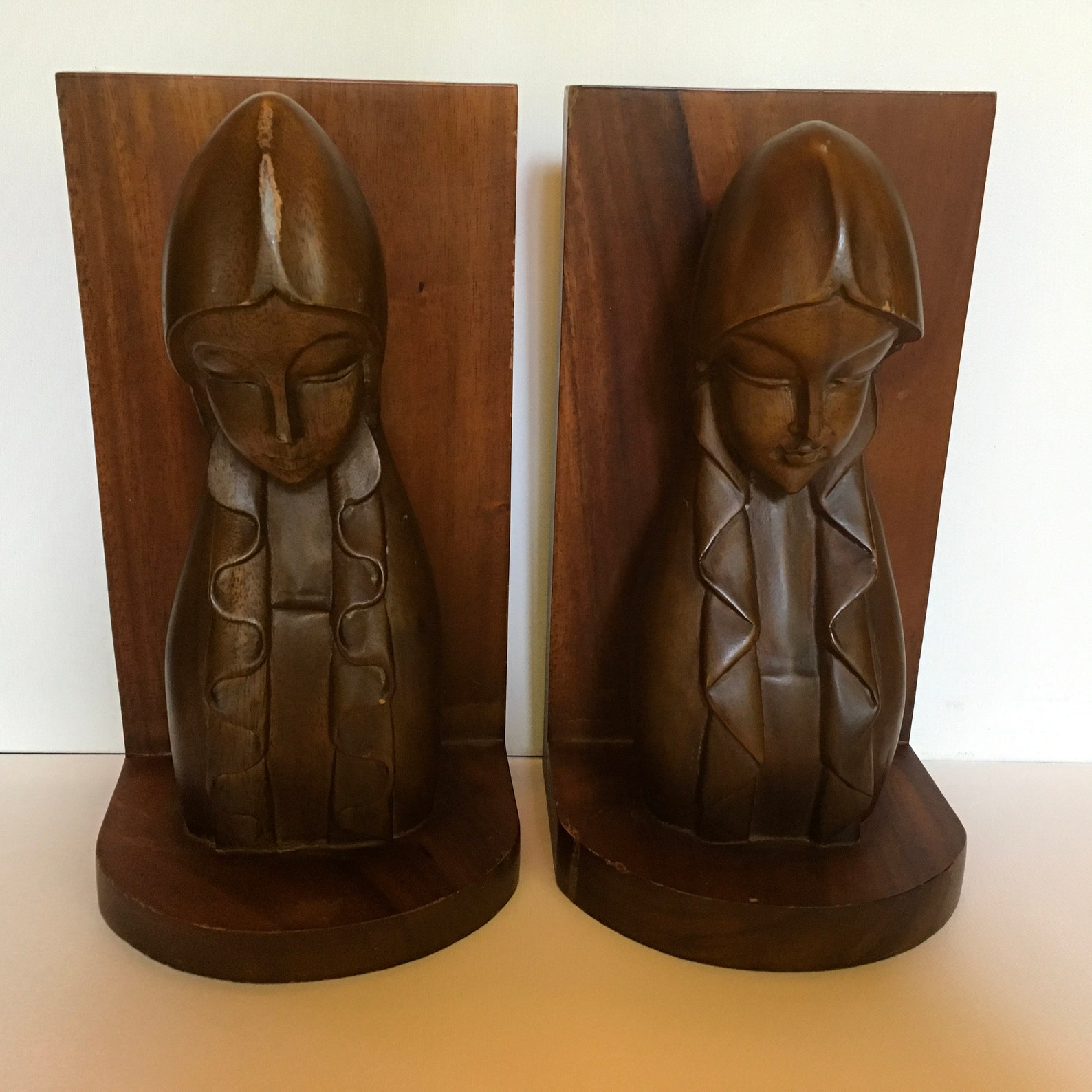 Bookends 1940s Vintage Female Bookends 11 Vintage Etsy