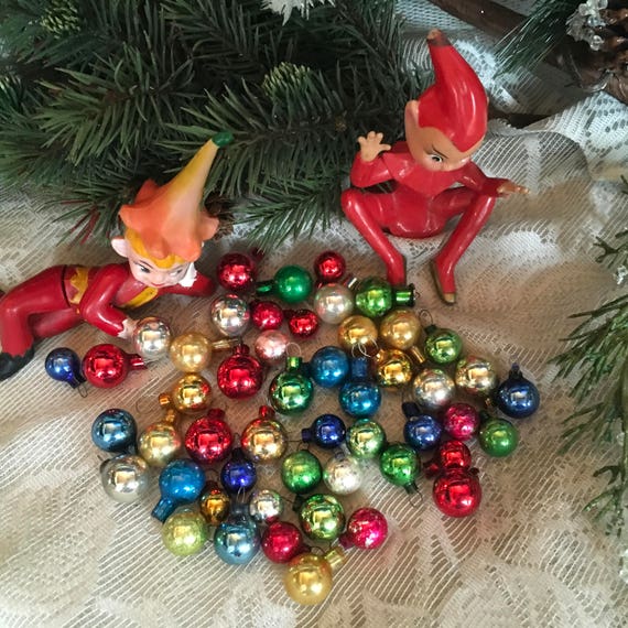 Christmas Ornaments, 1940s Christmas, 50 Each, Glass Ornaments, Vintage Ornaments, Mini Ornaments, Japan, Small Ornaments, Feather Tree, image 0 - Christmas Ornaments, 1940s Christmas, 50 Each, Glass Ornaments, Vintage Ornaments, Mini Ornaments, Japan, Small Ornaments, Feather Tree,
