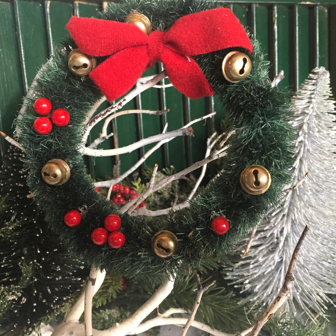 Vintage Wreath, Christmas Wreath, Bottle Brush Wreaths, 5, Wreath, 1950s Christmas, Bottle Brush
