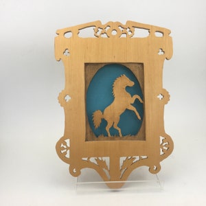 Vintage Horse, Horse Scroll Saw Picture, Horse Art, Horse, Rearing Horse, Cowboy Decor, Horse Lover, Rustic Wall Decor, Cabin Decor