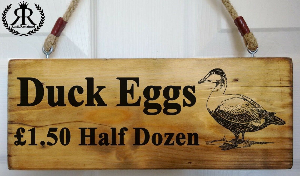 Duck Eggs for Sale Sign Plaque Outdoor Egg Box Fresh Etsy