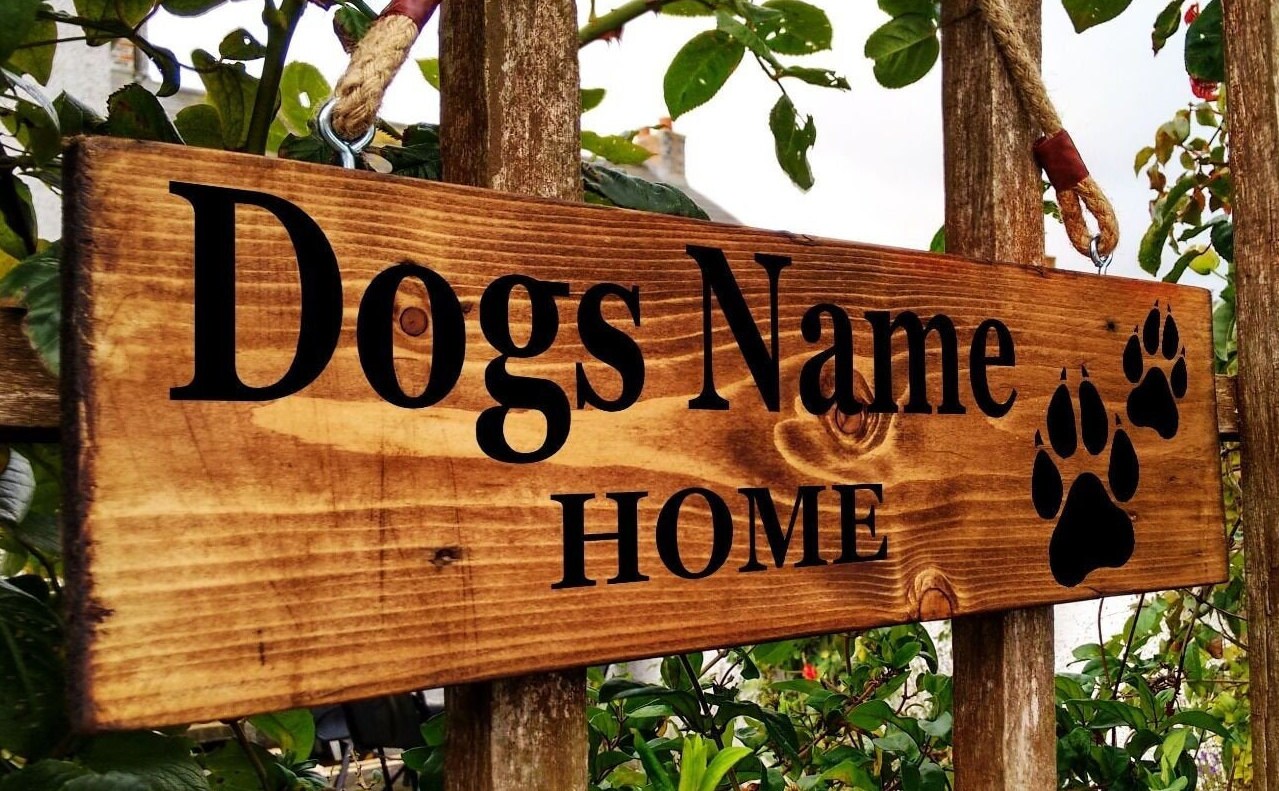 Personalised Dog House Name Sign Plaque House Kennel Bed bowl Etsy