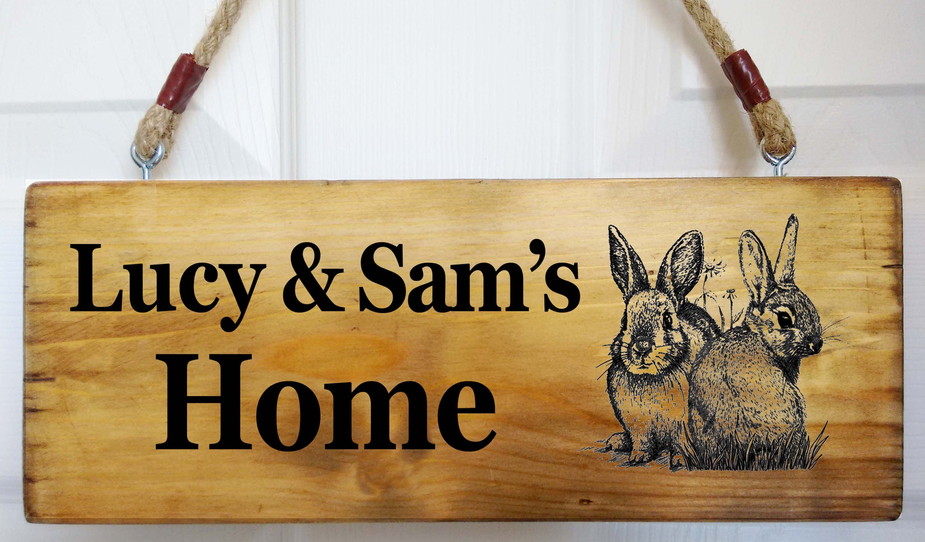 Personalised Rabbit Hutch Sign Number Pet Bunny Cage Run Two Etsy UK