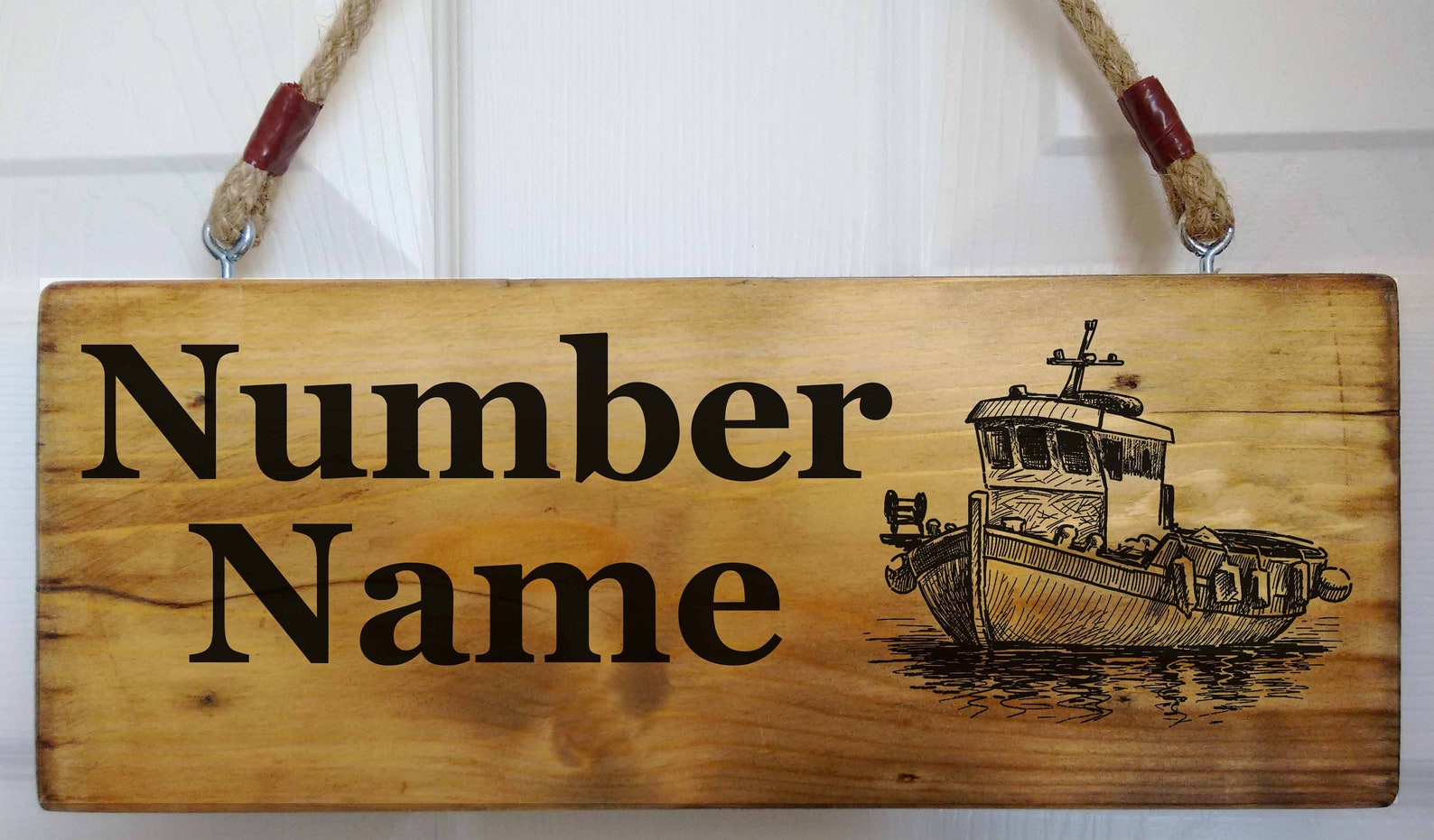 Fishing Boat Name Sign Plate Plaque Etsy UK